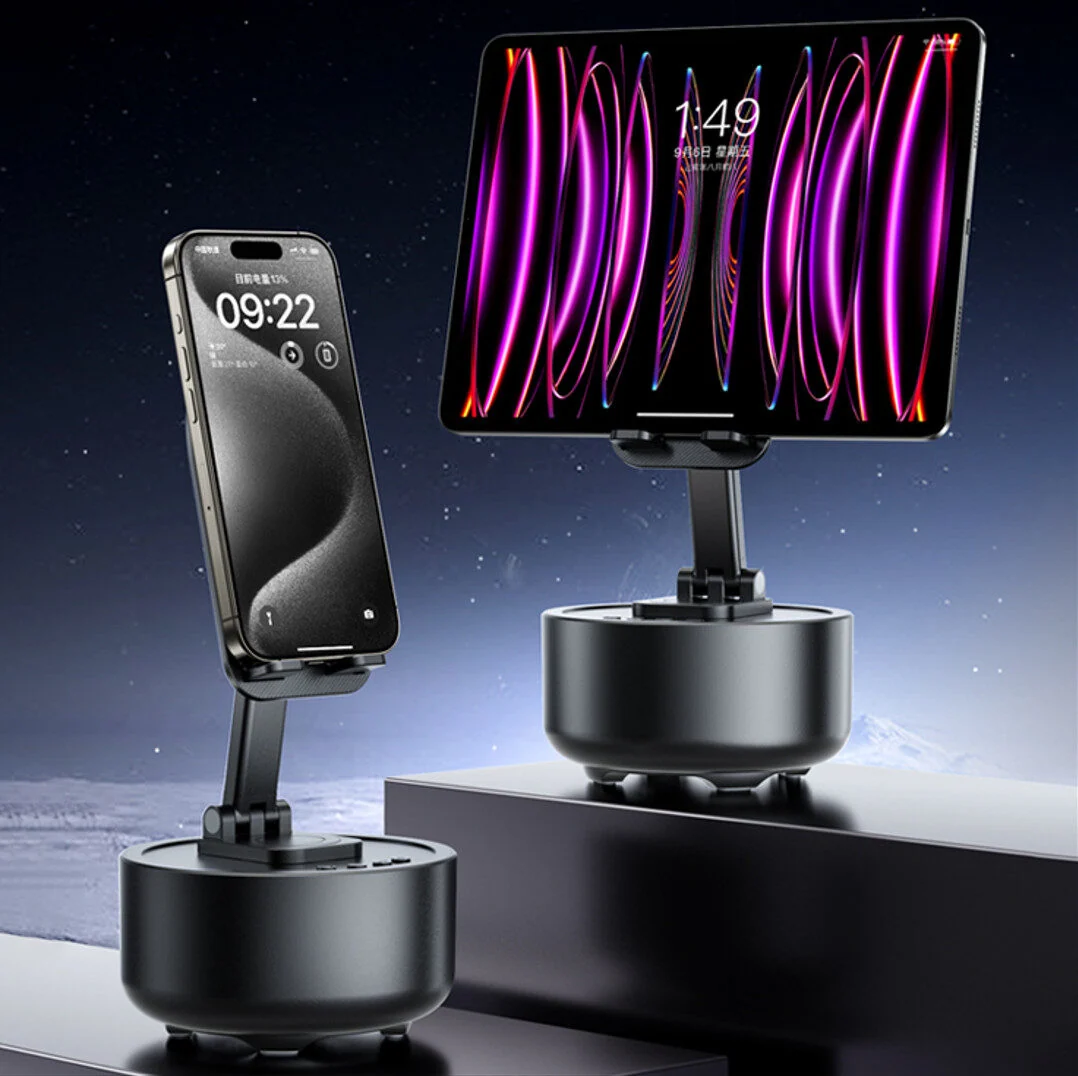 2-in-1 Bluetooth Speaker & Adjustable Phone Holder, TWS Surround Sound, USB/AUX Play, 5V Charging Output for Multimedia Devices