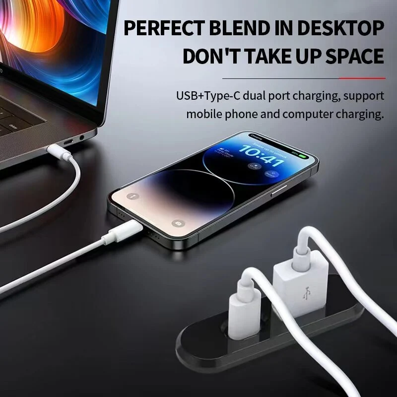 Embedded USB-A & Type-C Charging Station | Desktop Edge Multi-Port Charger