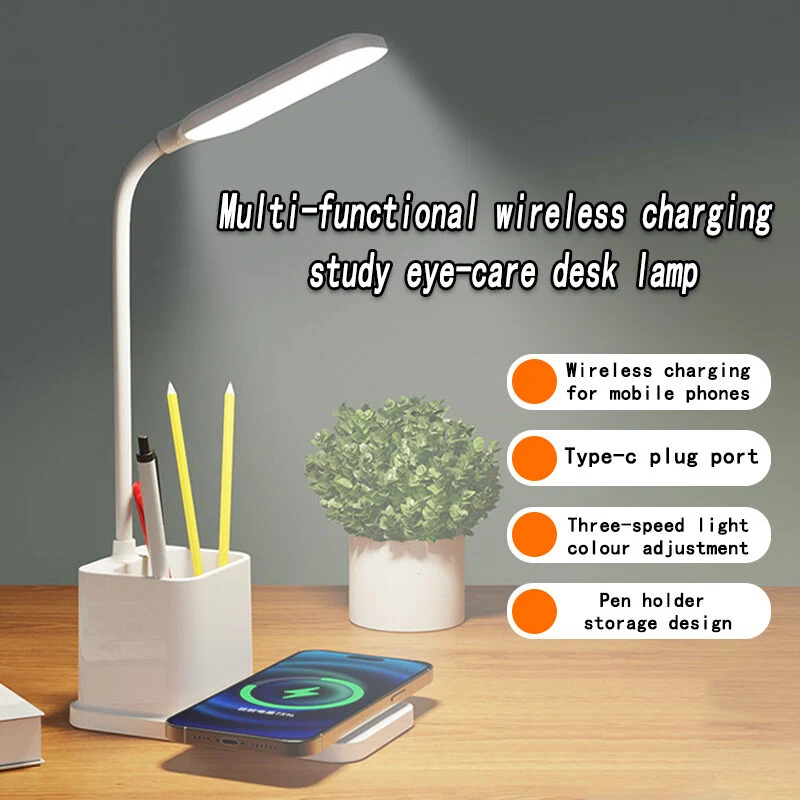 low cost 15W Wireless Charging LED Desk Lamp for Gift promotion