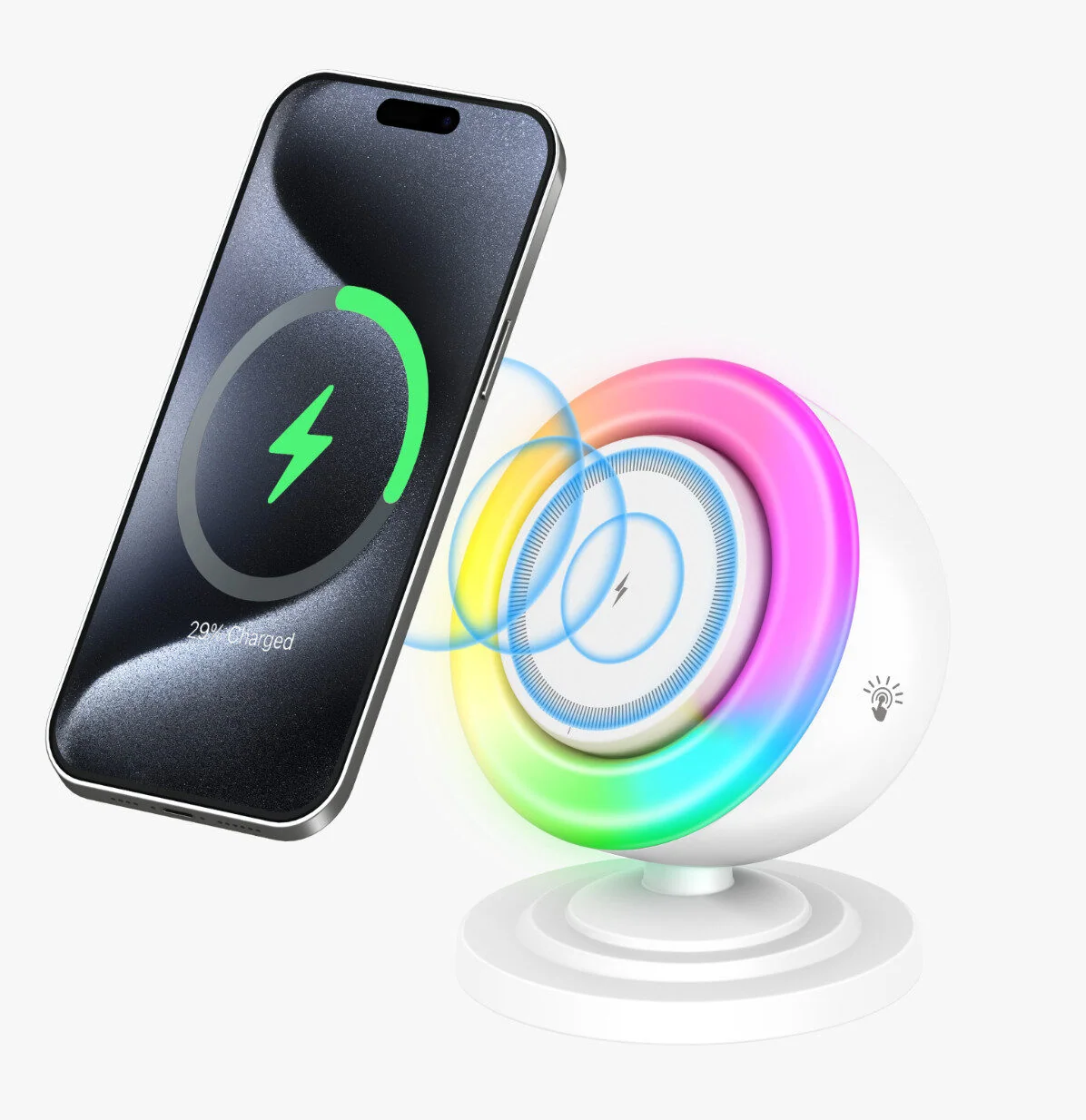 Multifunctional magnetic Wireless charging bluetooth Speaker Atmosphere Night Light