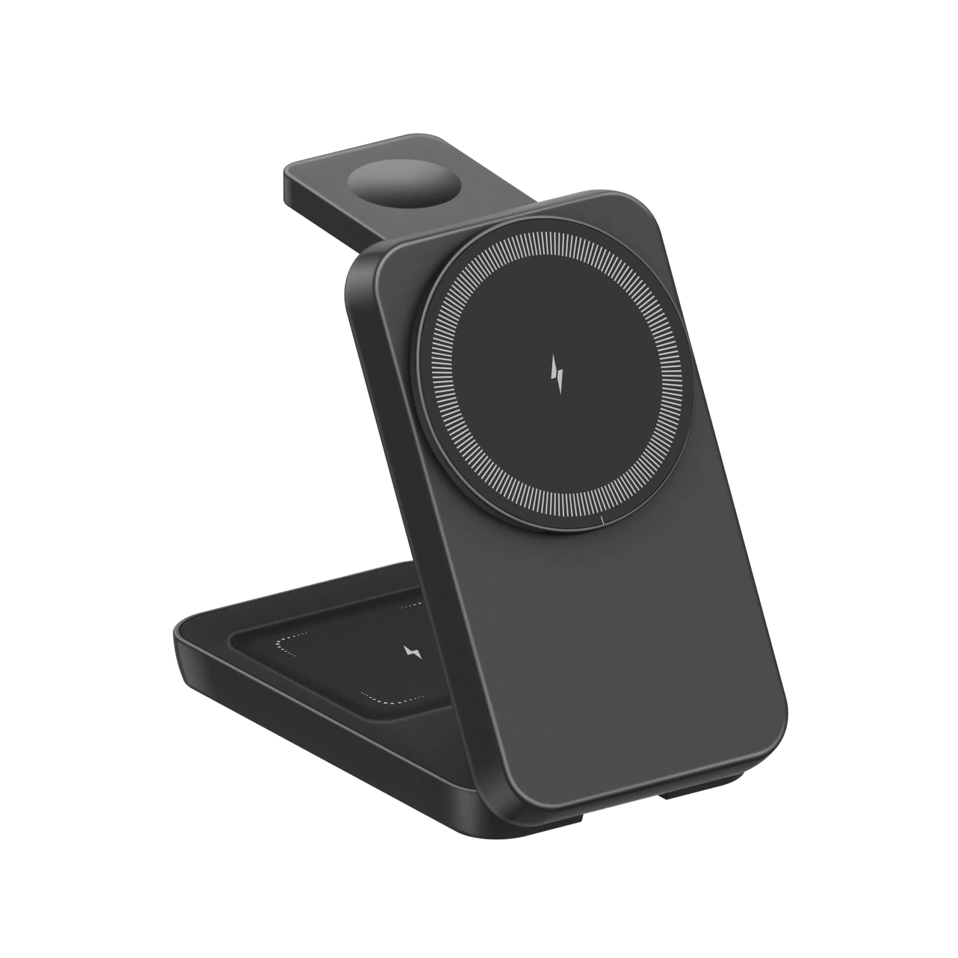 No Mess Cables Foldable 3-in-1 QI Wireless Charging Stand Multi Device Fast Charging Dock For Daily Use Aluminum alloy material
