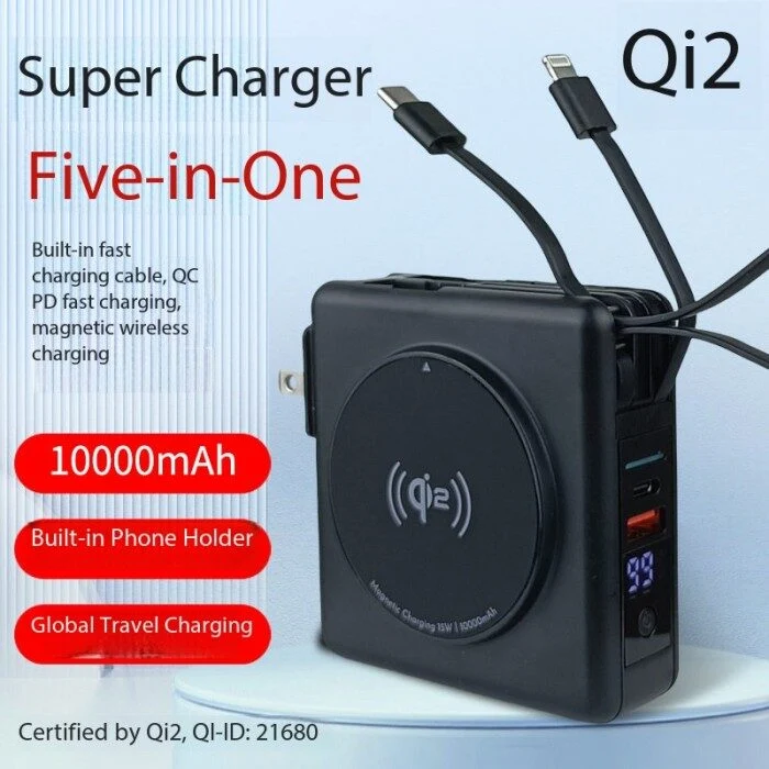 Super portable travel wireless charging power bank