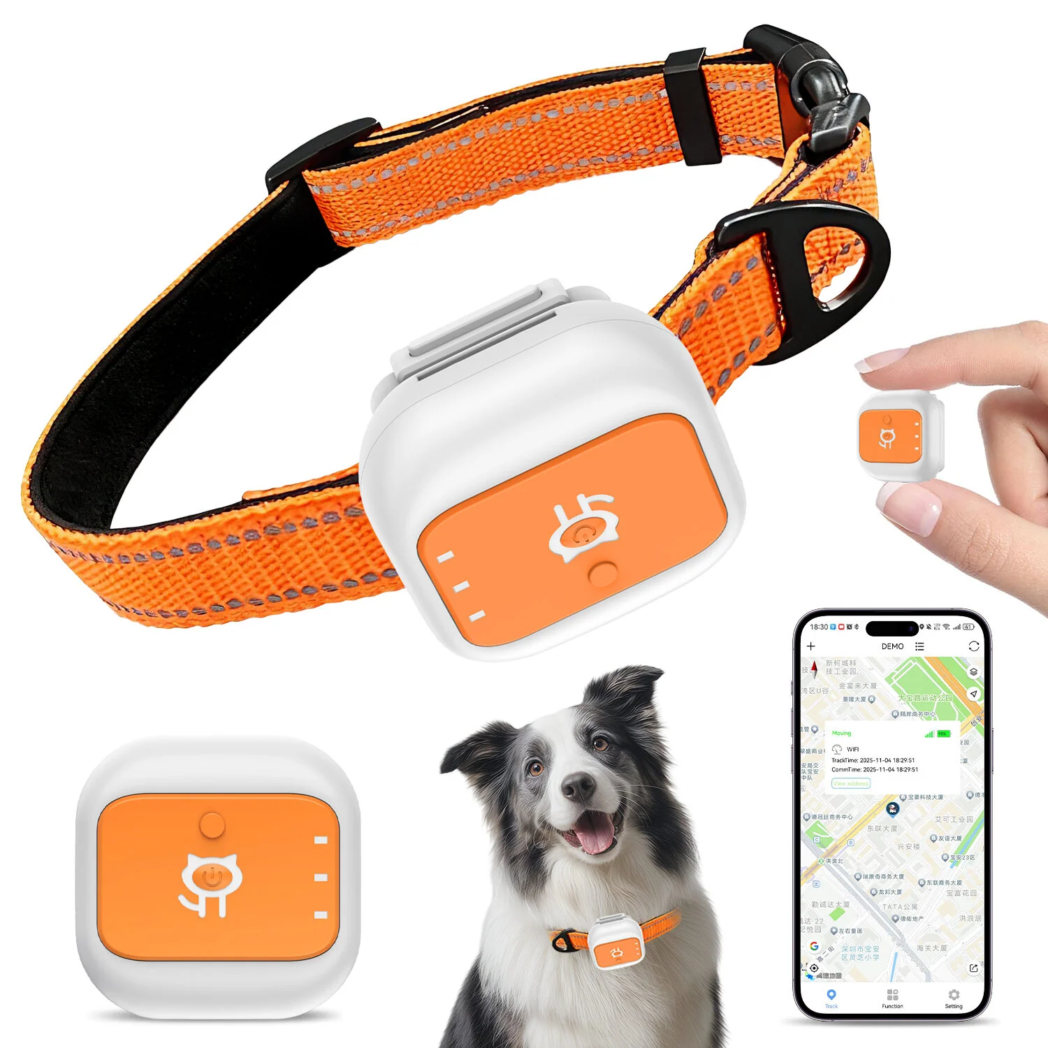 Smart Dog & Cat GPS Locator, Electronic Fence & Historical Route Tracking