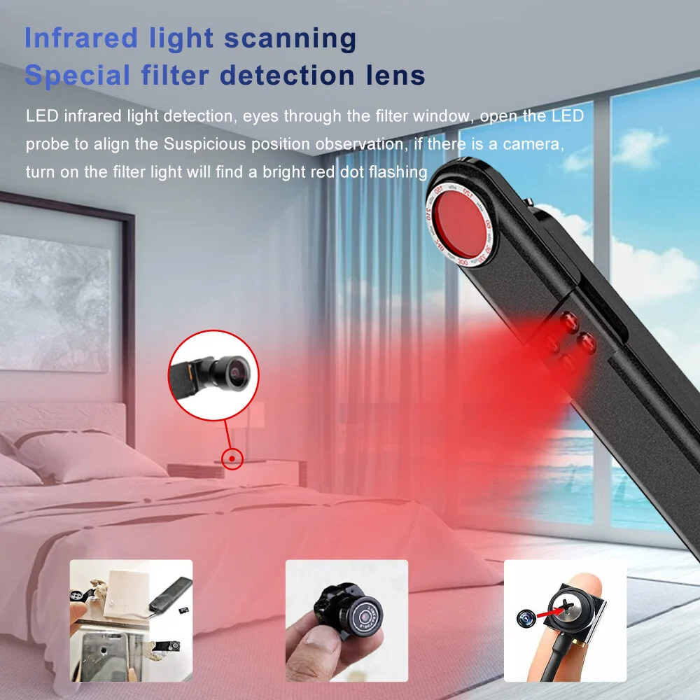Smart Anti-Spy Detector, Wireless Camera / Audio Bug / GPS Tracking Device Scanner