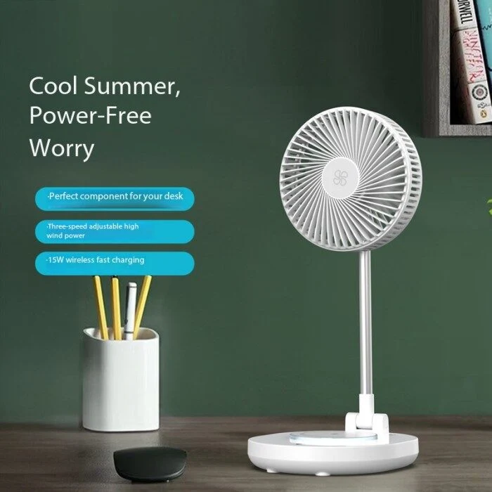 15W wireless charger with fan and night light