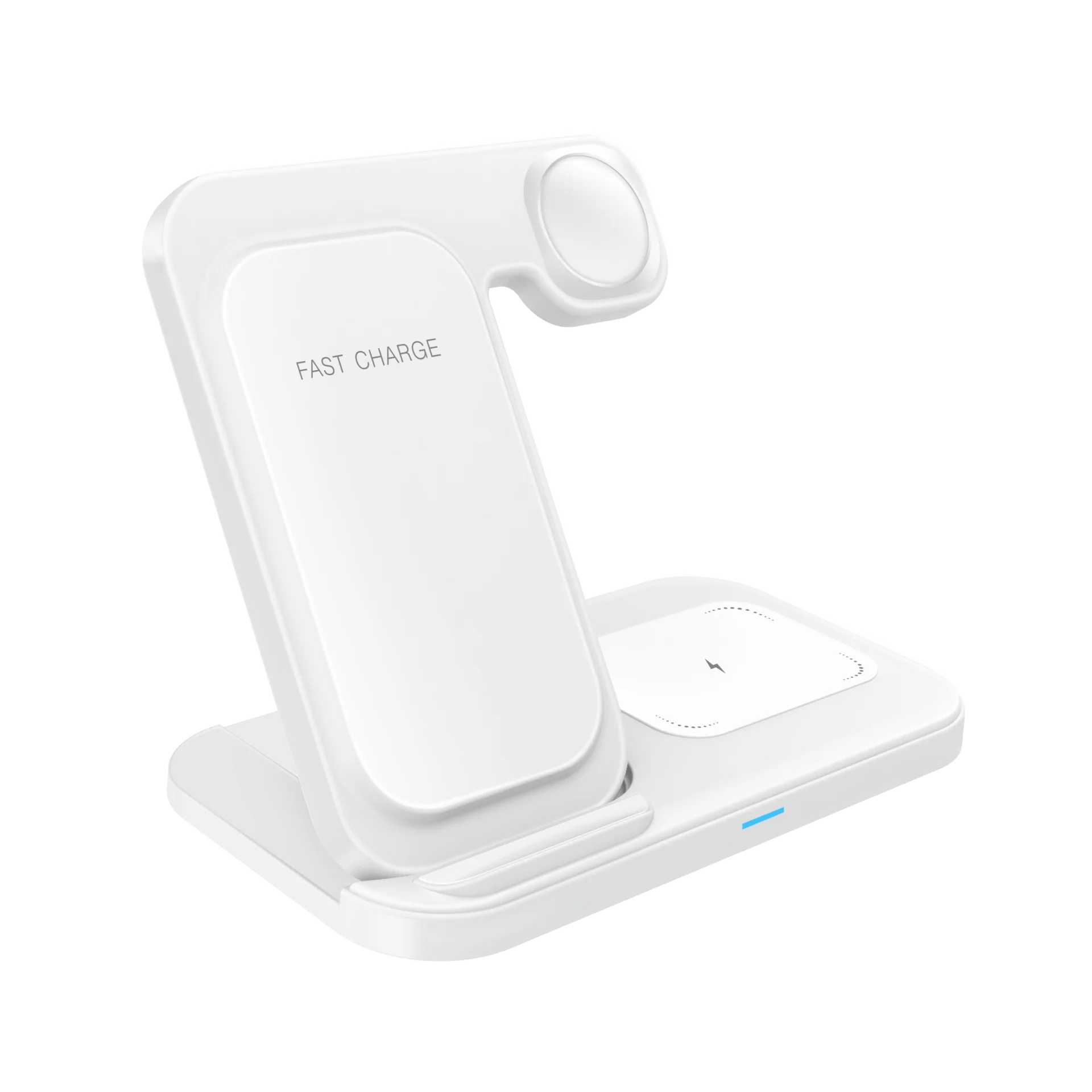 Portable Foldable 3-in-1 QI Wireless Charging Stand Multi-Function Fast Charger for iPhone Watch Earbuds