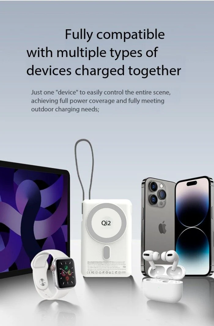 QI2 Semi-Solid Magnetic wireless charging Power Bank