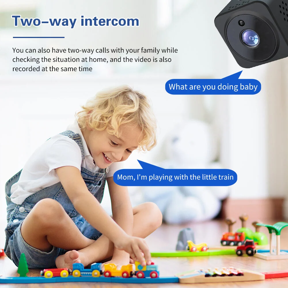 Portable Magnetic Spy Camera Small Hidden WiFi IP Camera 1080P Night Vision Wireless Remote Live View Home Security Surveillance Mini Camera