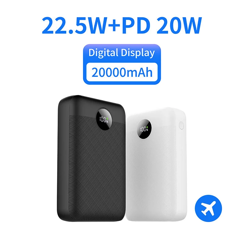 Mini 20000mAh Portable Charger | 22.5W PD 20W Multi‑Port Travel Power Bank