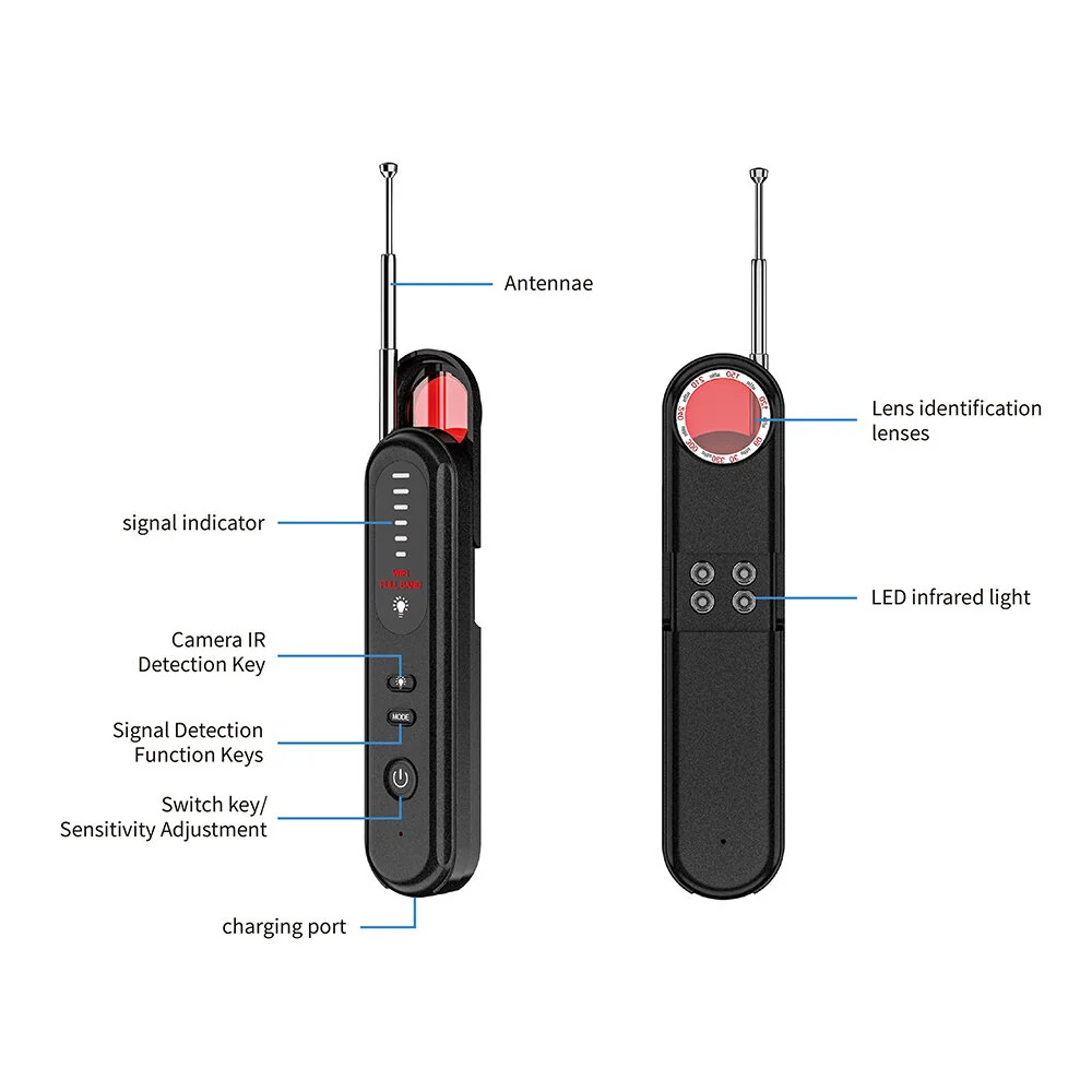 Portable Privacy Security Detector | Find Hidden Cameras, Bugs & GPS Trackers